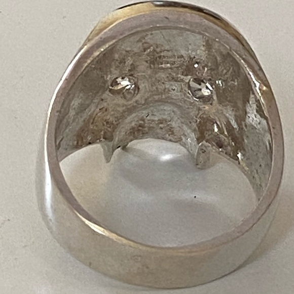 SOLD❣️Silver skull ring clear cz stones - Picture 7 of 7